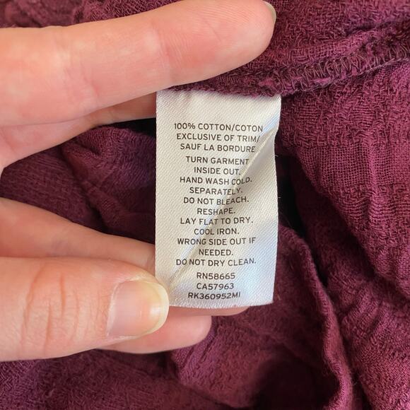 Melrose and Market Gauzy Criss Cross Strap Tank‎ Womens Size L Purple - Picture 5 of 5